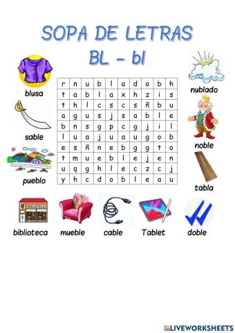 Sopa de letras BL 1