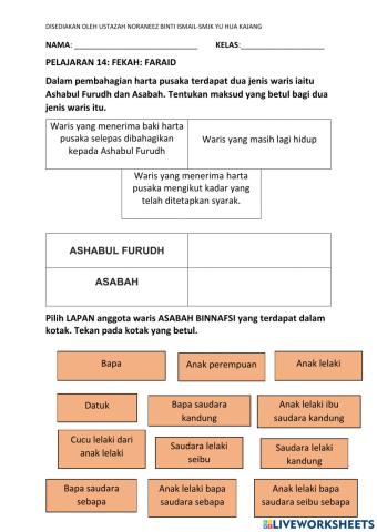 Pembahagian harta pusaka faraid