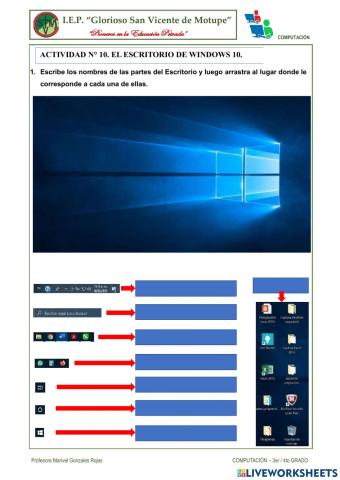 Actividad 11. EL ESCRITORIO DE WINODWS 10