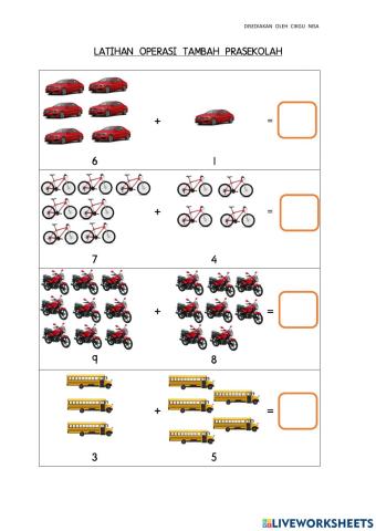 Operasi Tambah Prasekolah