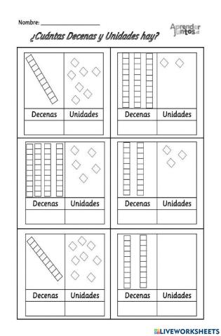 Unidades y decenas