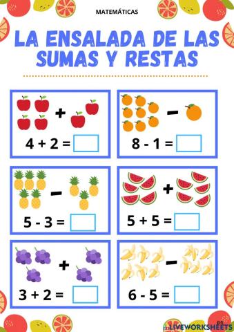 La Ensalada de las Sumas y Restas