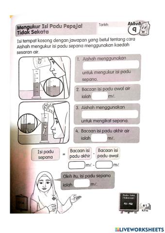 Mengukur isipadu tidak sekata