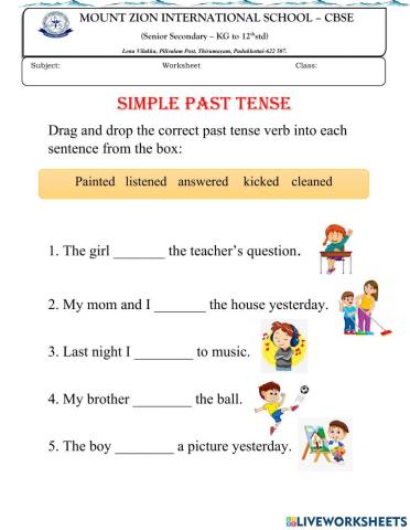 Simple past tense