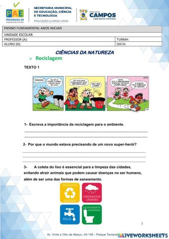 Semana 4 - Ciências da Natureza - EMCAPO - 5ºano