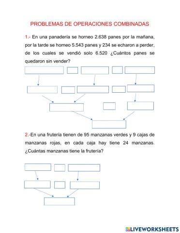 Problemas de operaciones combinadas