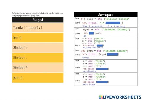 Latihan fungsi string