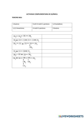 Química Orgánica - Alquenos