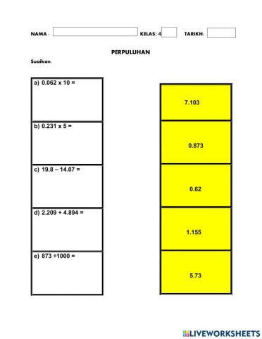 Perpuluhan Tahun 4