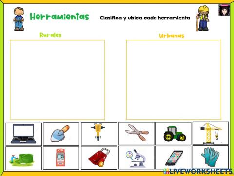 Herramientas rurales y urbanas