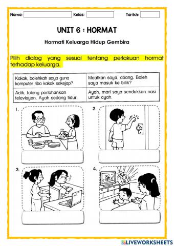 P.Moral Thn 2: Perlakuan Hormat Terhadap Keluarga