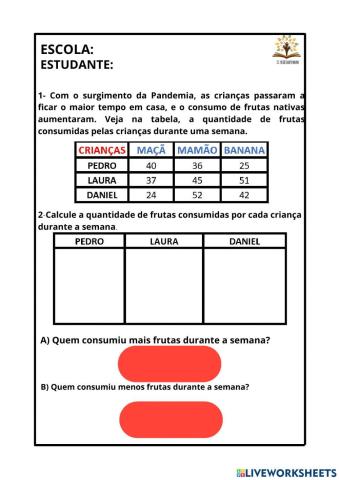 Problematização: Adicionar e Subtrair