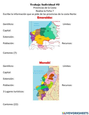 Provincias de la costa norte