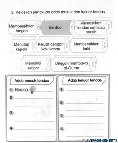 Adab masuk dan keluar tandas