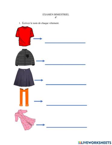 Examen Bimestriel 4º