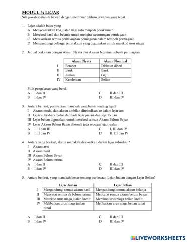 Modul 5: lejar