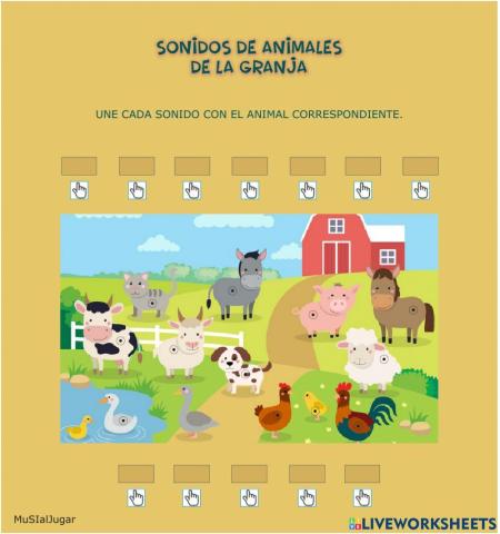 Sonidos de animales de la granja