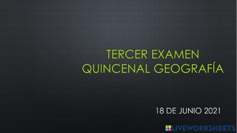 Examen geografía