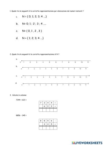 Verifica Numeri Naturali