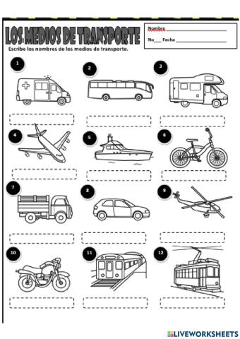 Medios de transporte