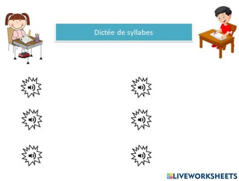 Phonologie dictee syllabes teacher geraldine 6