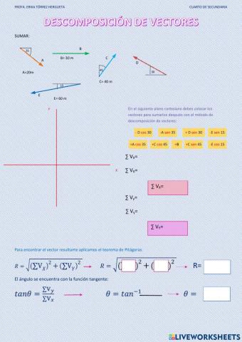 Descomposición de vectores