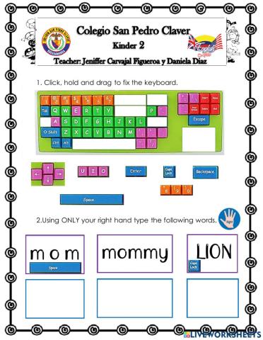 ICT Typing activity