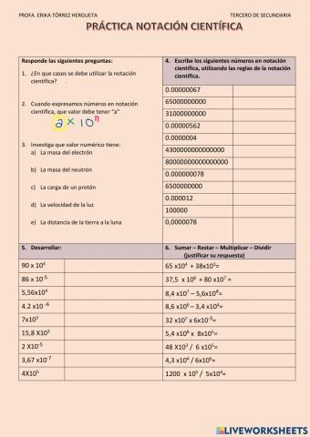 Notación científica