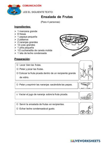 La receta