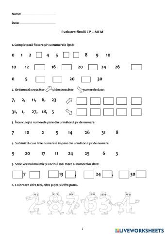 Evaluare finala