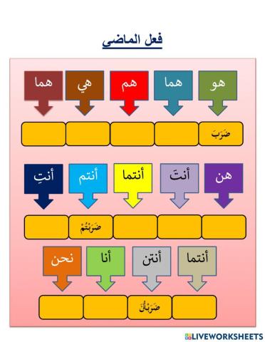 فعل الماضي والمضارع والأمر