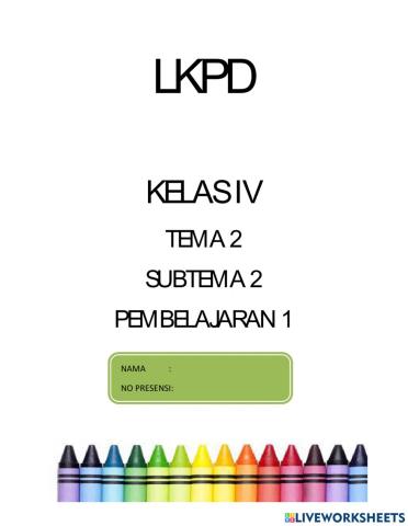 Lkpd kelas 4 t2st2pb1