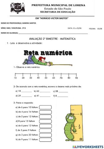 Avaliação matemática 23 06