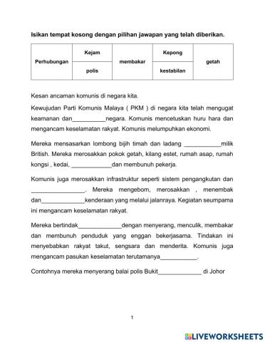 Sejarah tingkatan 1