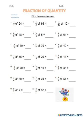 Fraction of quantity