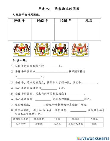 五年级历史单元八国徽