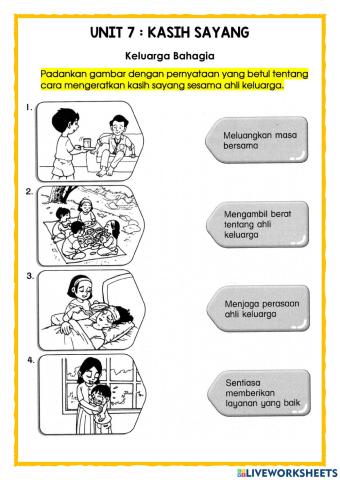 P.Moral thn 2: Kasih Sayang (LATIHAN 2 : Cara mengeratkan kasih sayang)