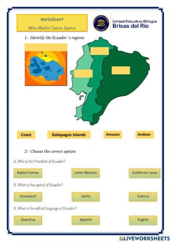 Euador-s regions