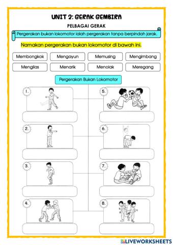 P.Jasmani Thn 1: Pelbagai Gerak (Pergerakan Bukan Lokomotor)