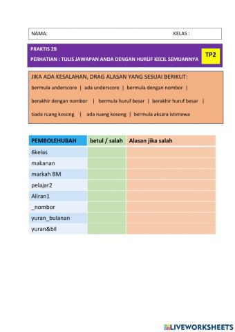 Latihan Pembolehubah