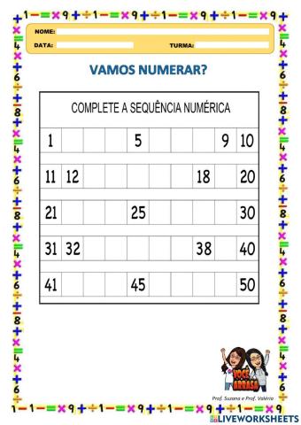 Vamos Numerar?