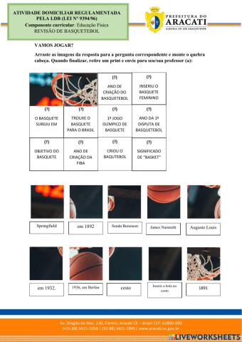 Revisão de Basquetebol