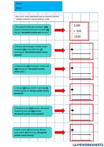 Lembaran kerja matematik