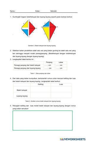 Aktivitas Pembelajaran Belah Ketupat dan Layang-Layang