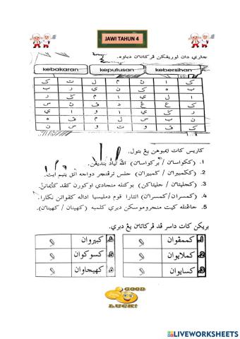 Latihan jawi tahun 4