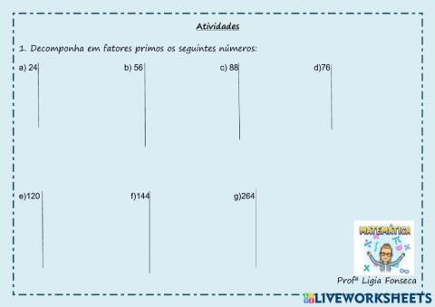 Decomposição em fatores primos