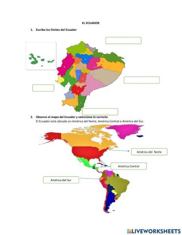 EL Ecuador y sus límites