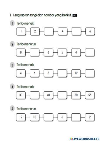 Tahun 1:menaik dan menurun