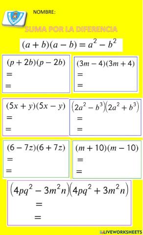 Suma por la diferencia