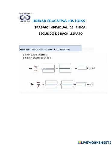 Fisica  Velocidad